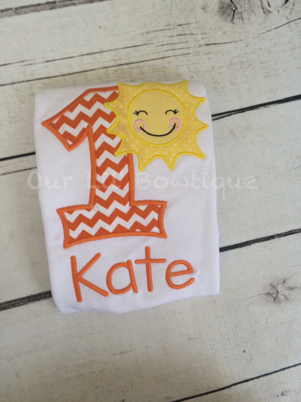 Sunshine 1st Birthday Shirt - Personalized Girl Birthday Outfit - One in the Sun