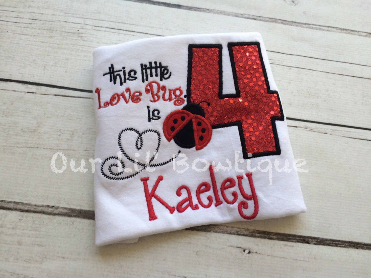 Personalized Ladybug 1st Birthday Shirt: Love Bug Outfit