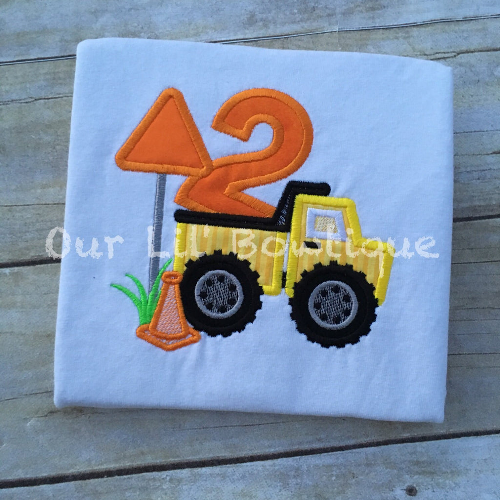 Personalized Dump Truck Birthday Shirt: Construction Party Tee