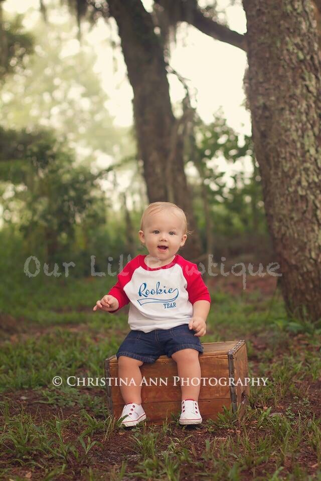 Rookie Year Baseball Birthday Shirt - Personalized Raglan