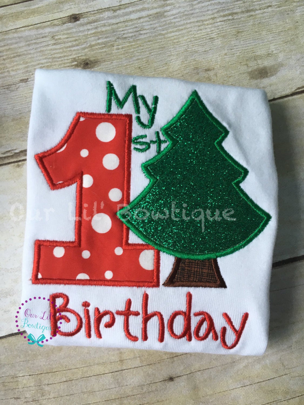 Christmas 1st Birthday Shirt: Personalized Holiday Outfit