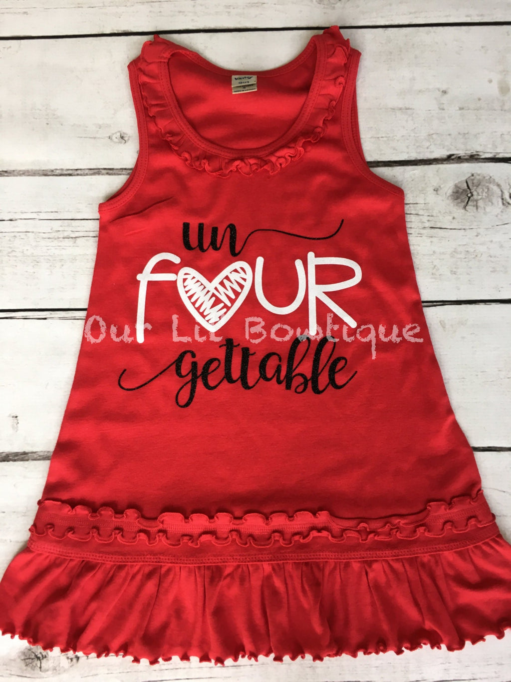 UnFOURgettable 4th Birthday Dress: Custom Embroidered Outfit