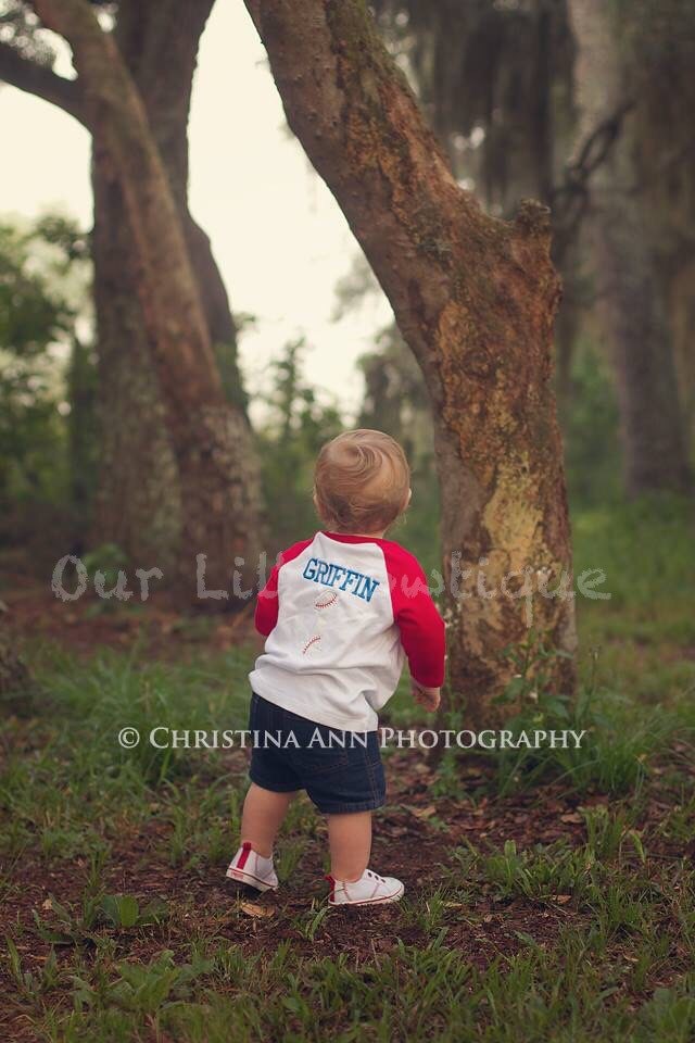 Rookie Year Baseball Birthday Shirt - Personalized Raglan