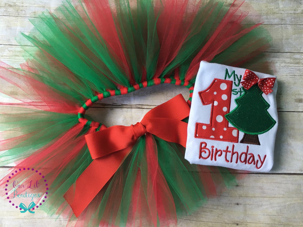 Christmas 1st Birthday Shirt: Personalized Holiday Outfit