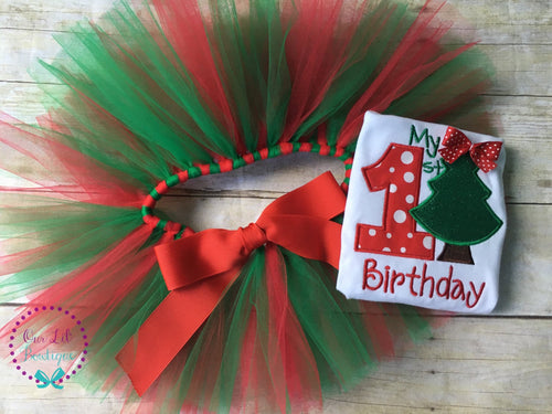 Christmas 1st Birthday Shirt: Personalized Holiday Outfit