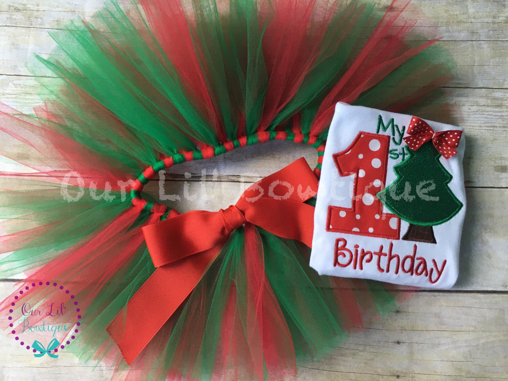 Christmas 1st Birthday Shirt: Personalized Holiday Outfit