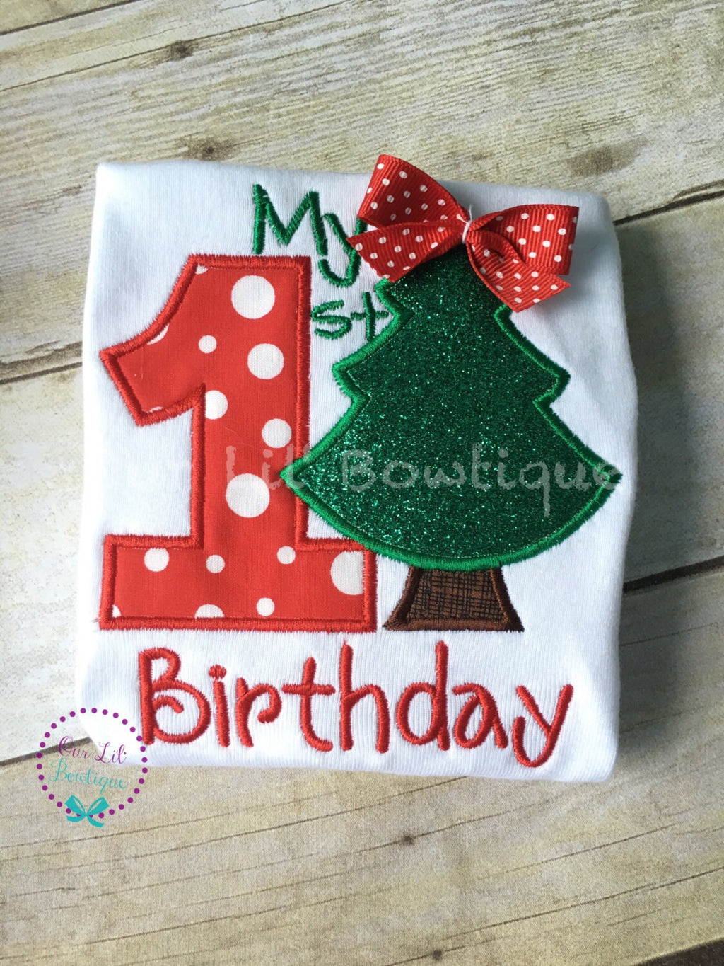 Christmas 1st Birthday Shirt: Personalized Holiday Outfit
