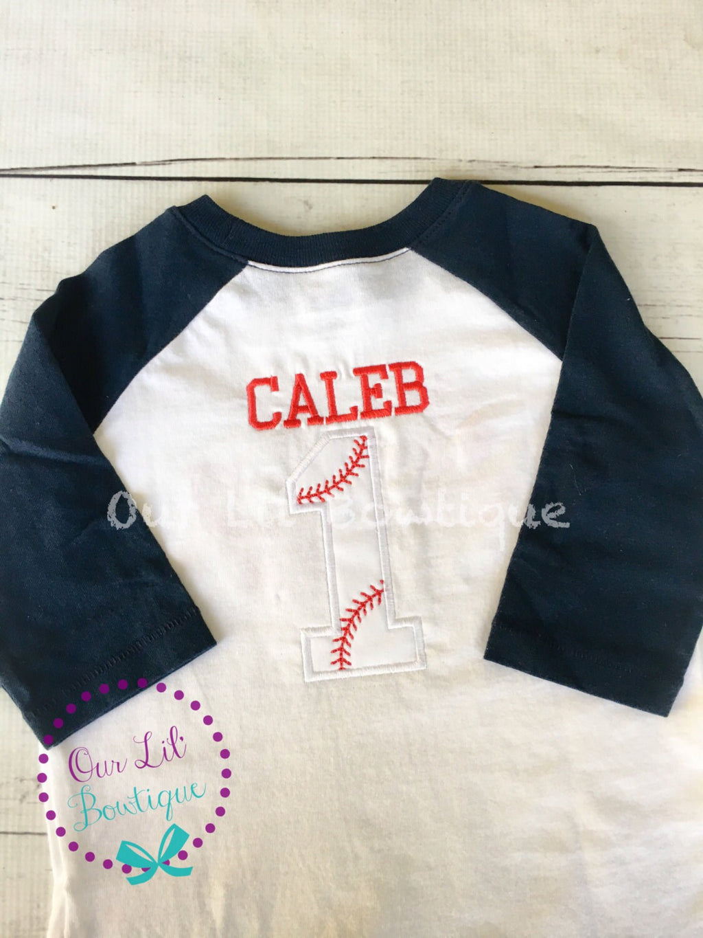 Rookie Year Baseball Birthday Shirt - Personalized Raglan