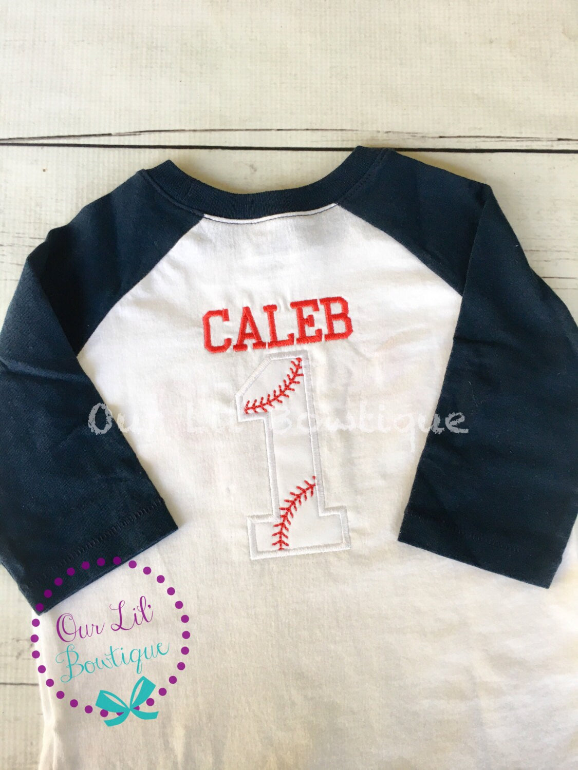 Rookie Year Baseball Birthday Shirt - Personalized Raglan