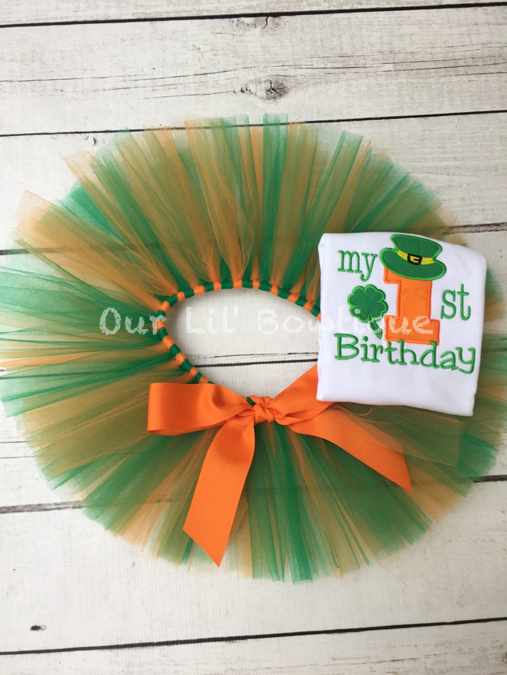 Shamrock 1st Birthday Shirt: Personalized St. Patrick's Day Bodysuit