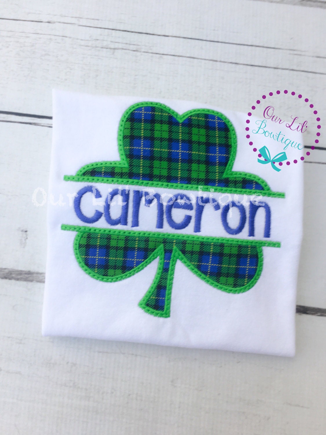 Personalized St. Patrick's Day Shamrock Shirt: Embroidered Cotton