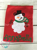 Personalized Snowman Appliqué Christmas Shirt