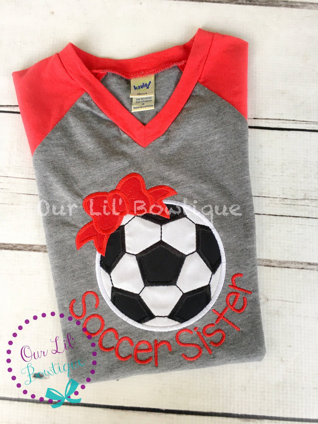Soccer Sister Raglan Shirt: Personalized Toddler Tee