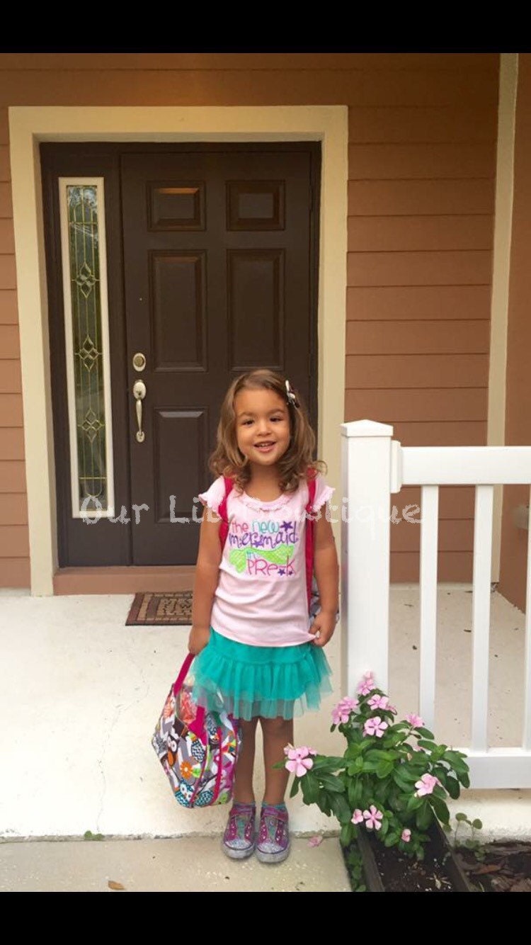 New Mermaid in Pre-K - School Shirt - Preschool Shirt - VPK Shirt - School Supplies - Kindergarten Shirt - Girl Back to School - Mermaid Shi