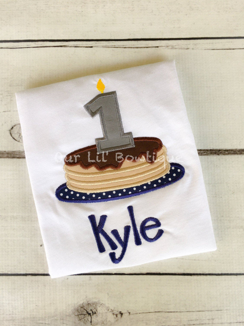 Lumberjack Pancake Birthday Shirt: Personalized Appliqué