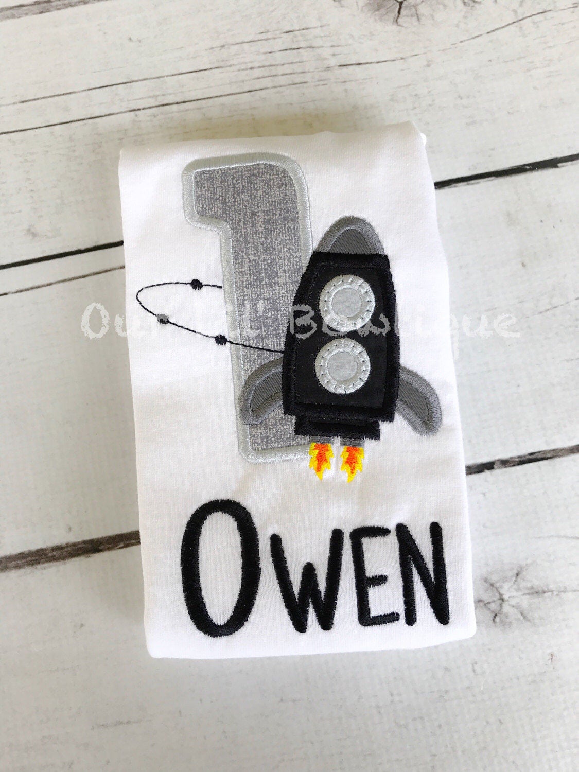 Rocket Ship Birthday Shirt: Personalized Astronaut Party Tee