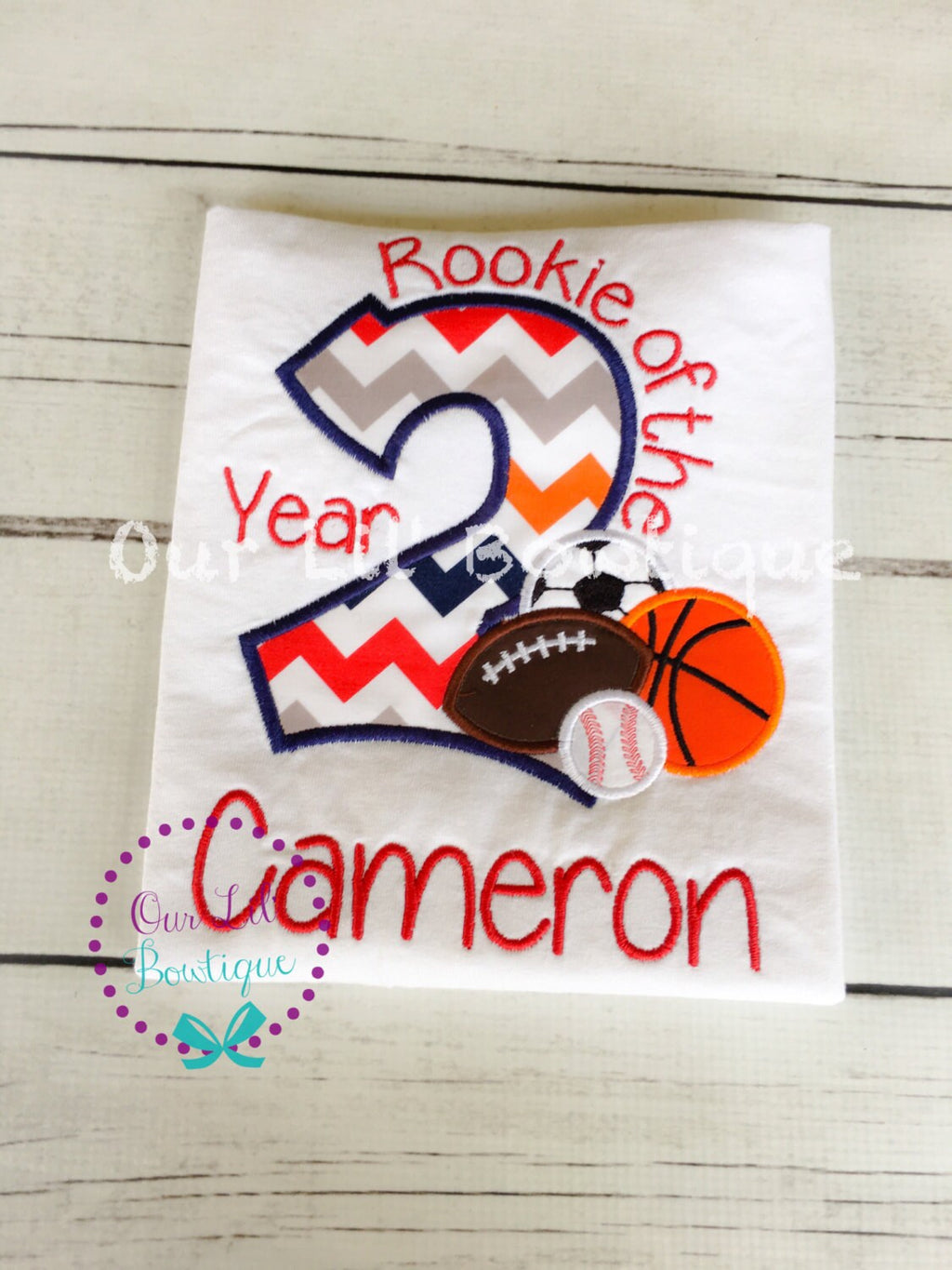 Personalized Rookie of the Year Birthday Shirt - Sports Raglan