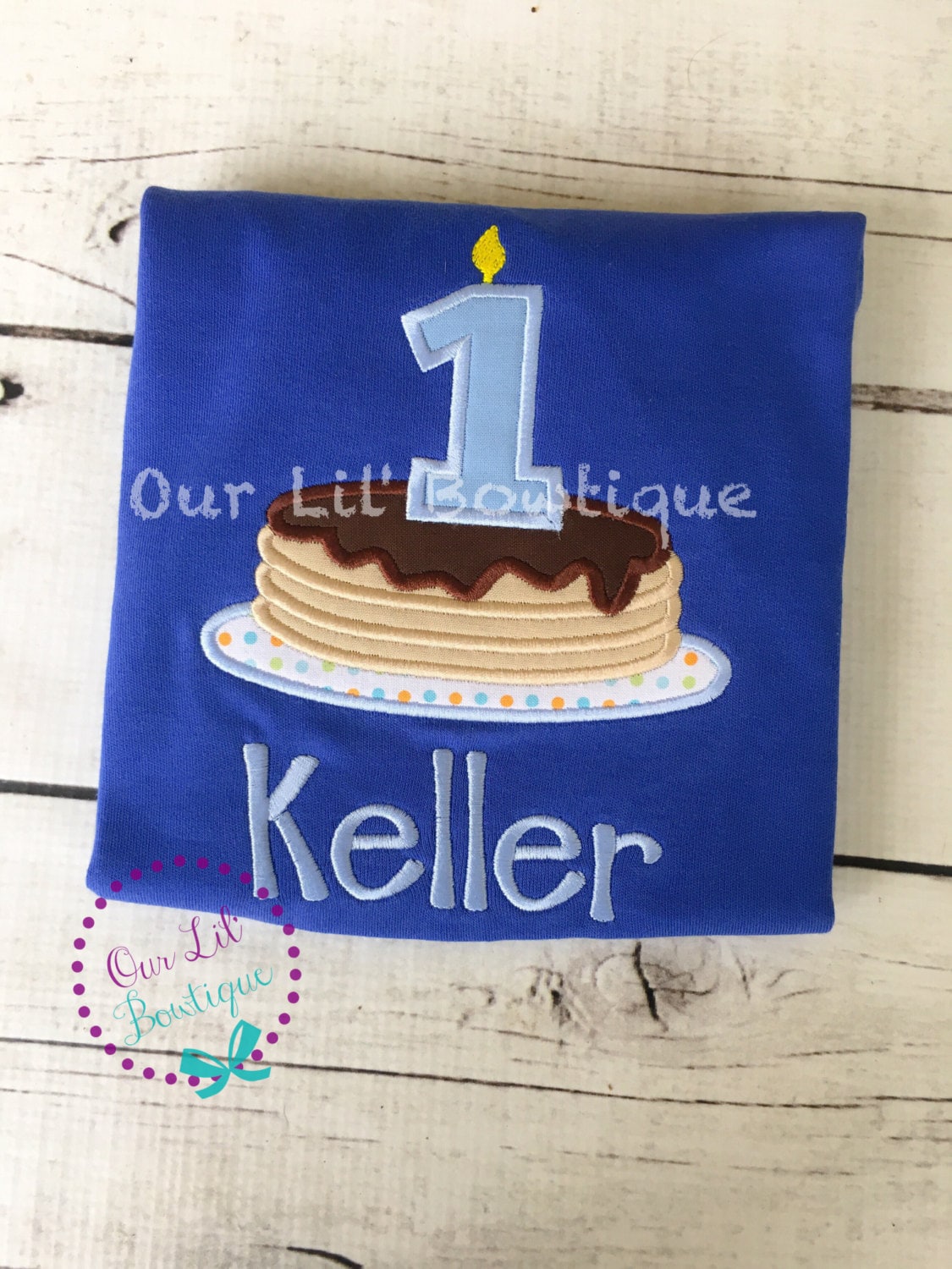 Lumberjack Pancake Birthday Shirt: Personalized Appliqué