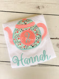 Teapot Birthday Shirt: Floral Tea Party Outfit