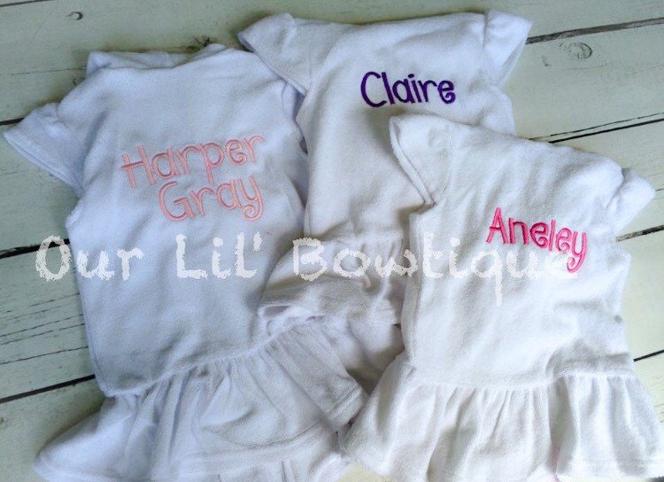 Personalized Terry Cloth Hooded Cover-Up: Monogrammed Bathing Suit for Baby or Toddler
