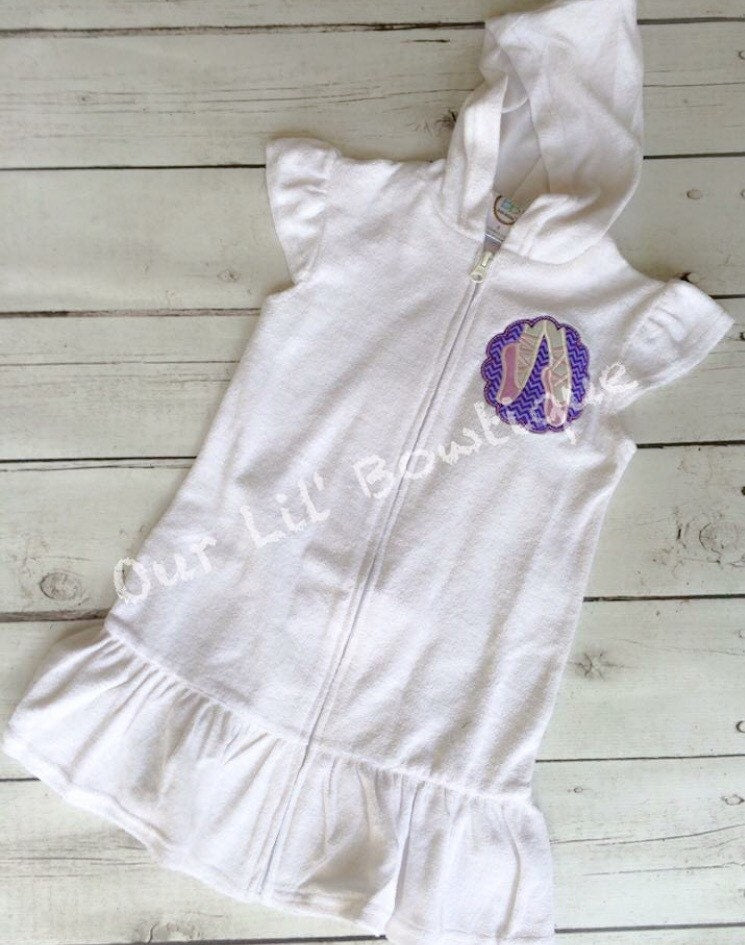 Personalized Terry Cloth Ballet Cover Up: Dance Costume, Bathing Suit