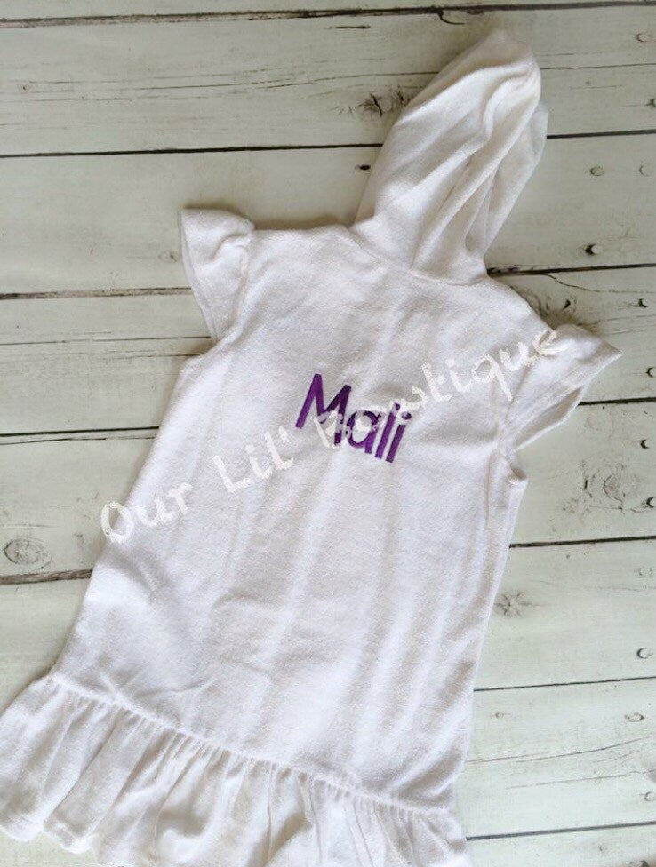 Personalized Terry Cloth Ballet Cover Up: Dance Costume, Bathing Suit