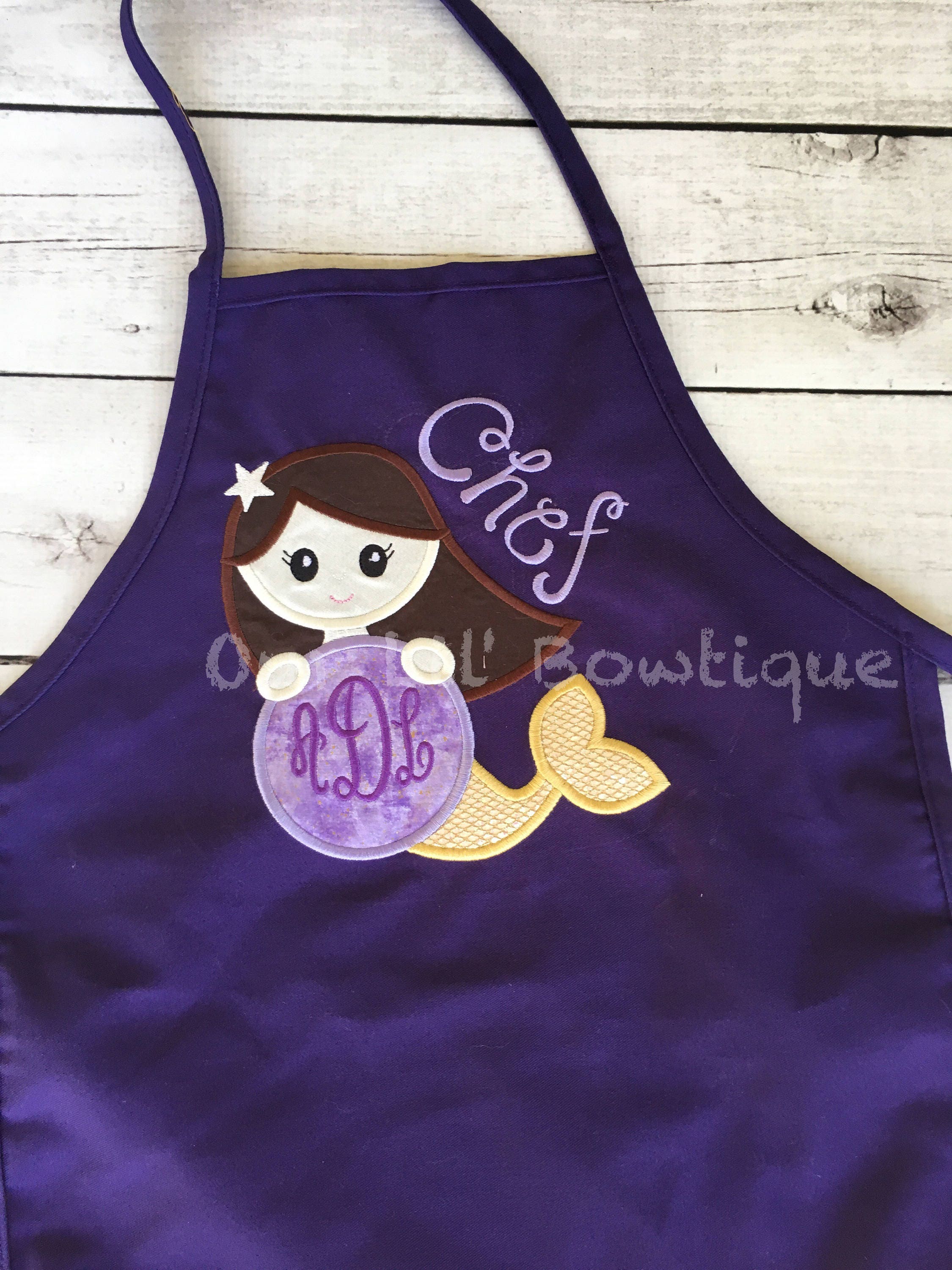 Mermaid Personalized Kids Apron: Little Chef Gift