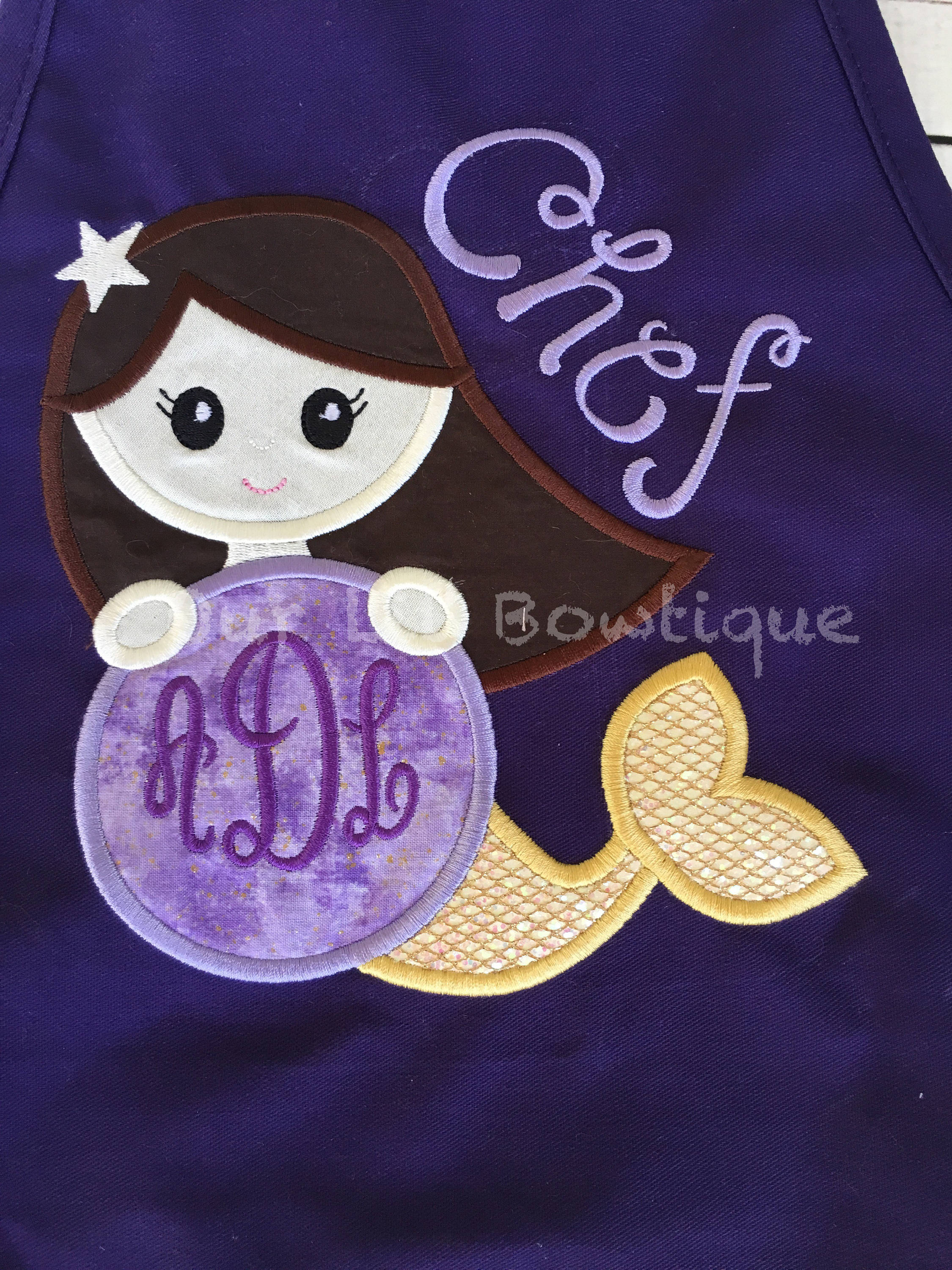 Mermaid Personalized Kids Apron: Little Chef Gift
