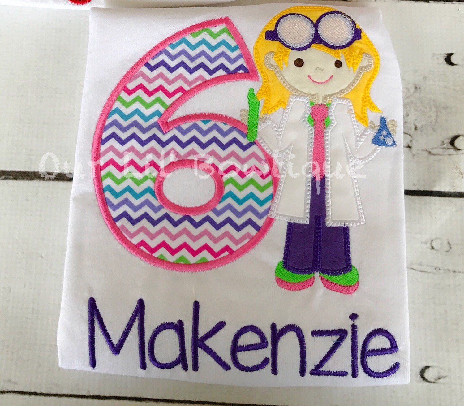 Personalized Scientist Birthday Shirt: Girl's Science Outfit