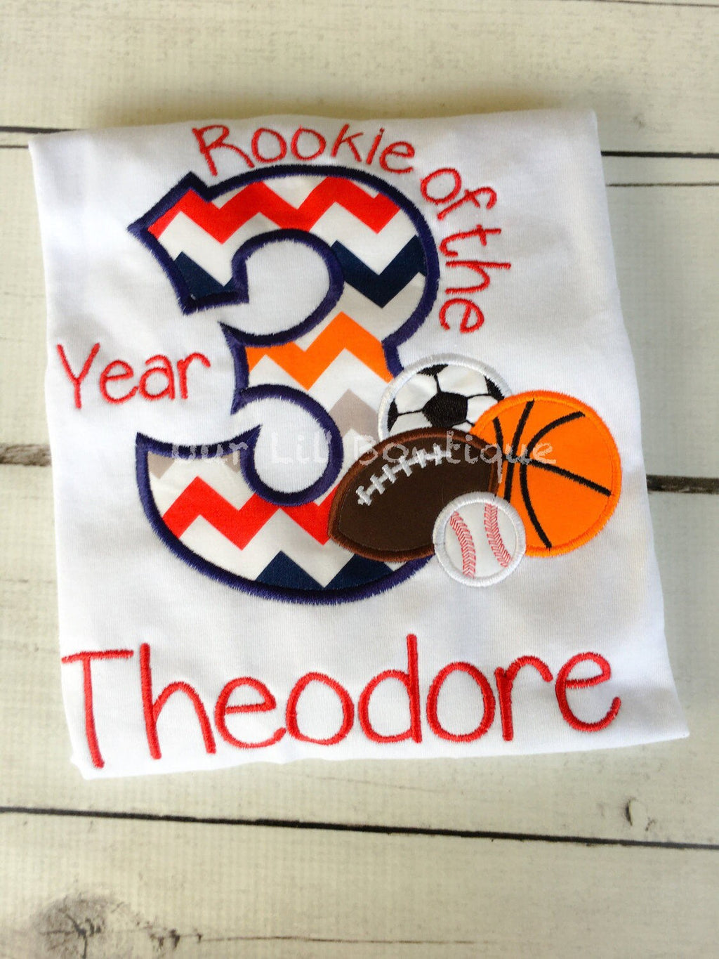 Personalized Rookie of the Year Birthday Shirt - Sports Raglan