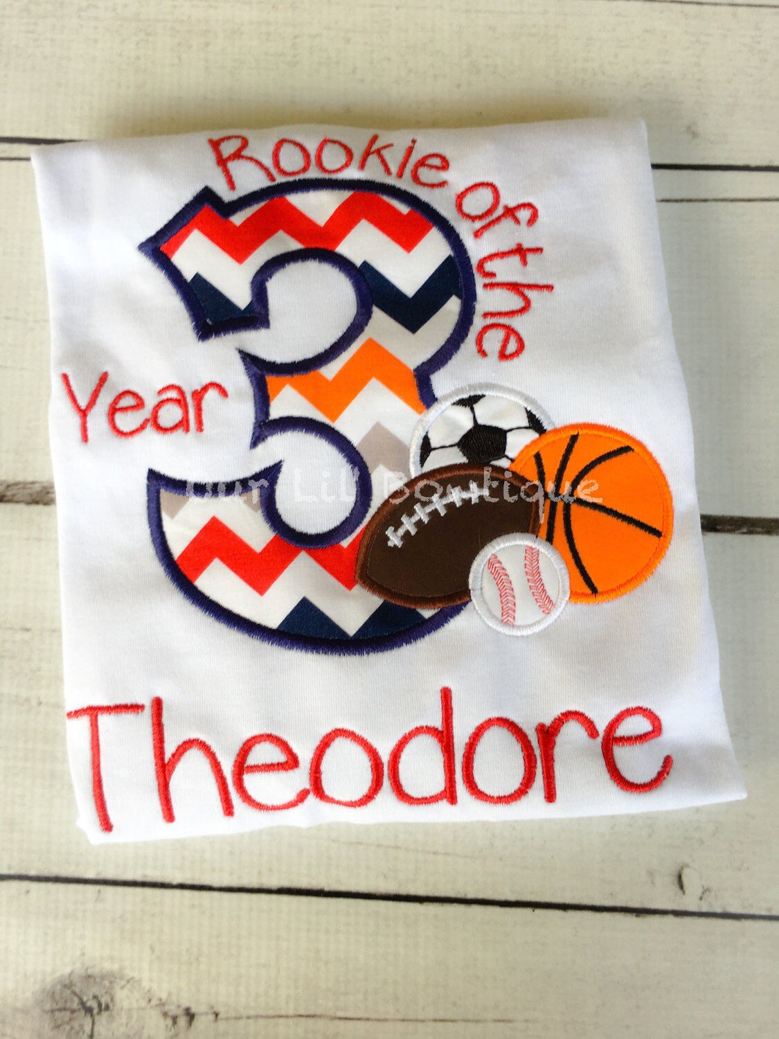 Personalized Rookie of the Year Birthday Shirt - Sports Raglan