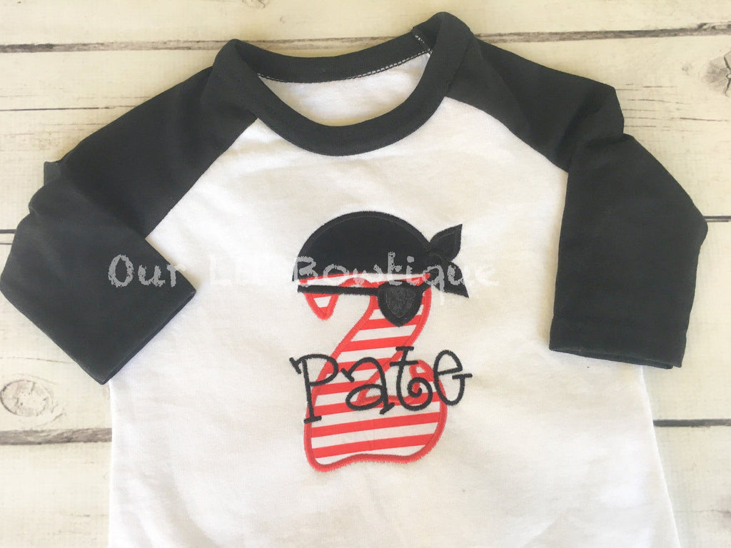 Personalized Pirate Birthday Applique Shirt