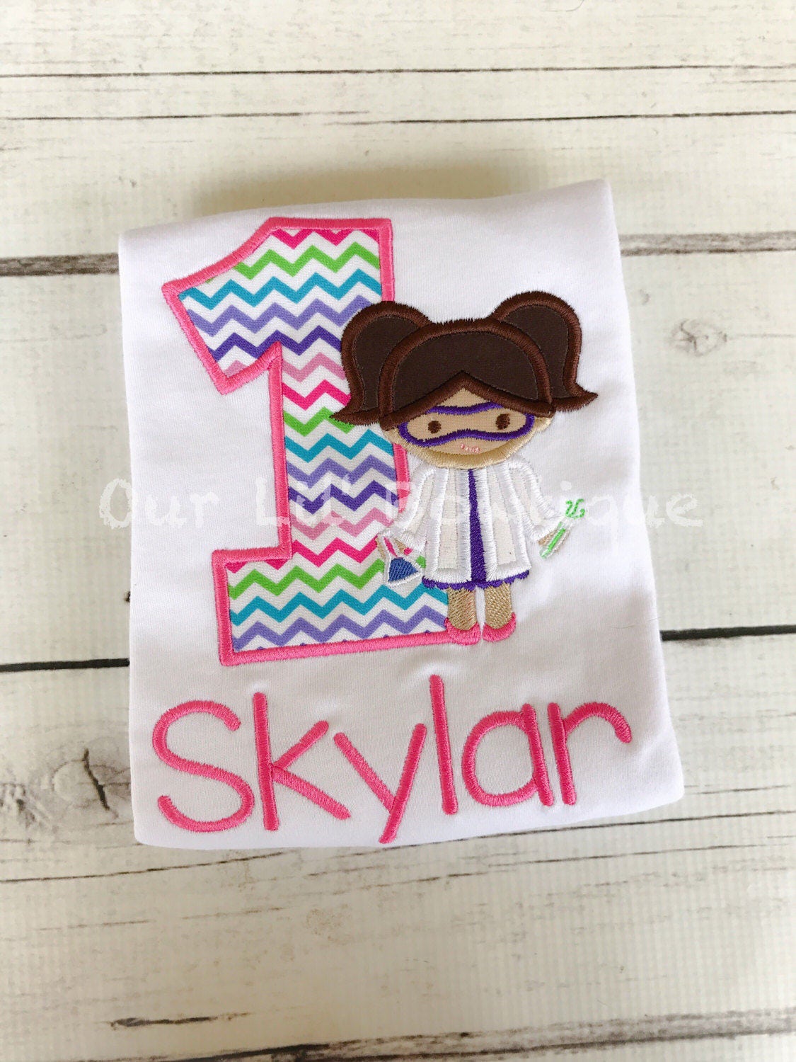 Personalized Scientist Birthday Shirt: Girl's Science Outfit