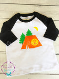 Campfire Birthday Shirt: Personalized Camping Party Tee