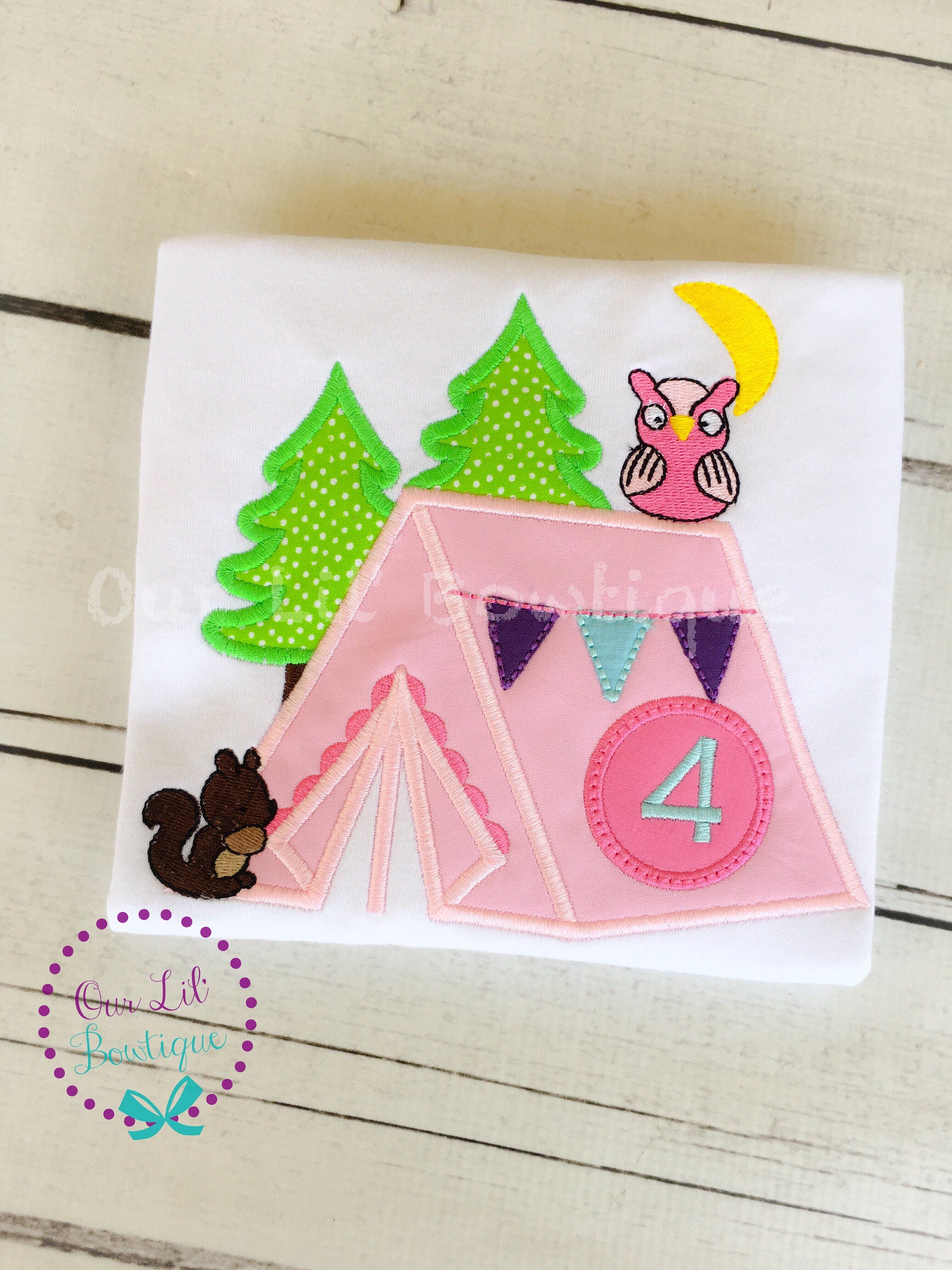 Campfire Birthday Shirt: Personalized Camping Party Tee
