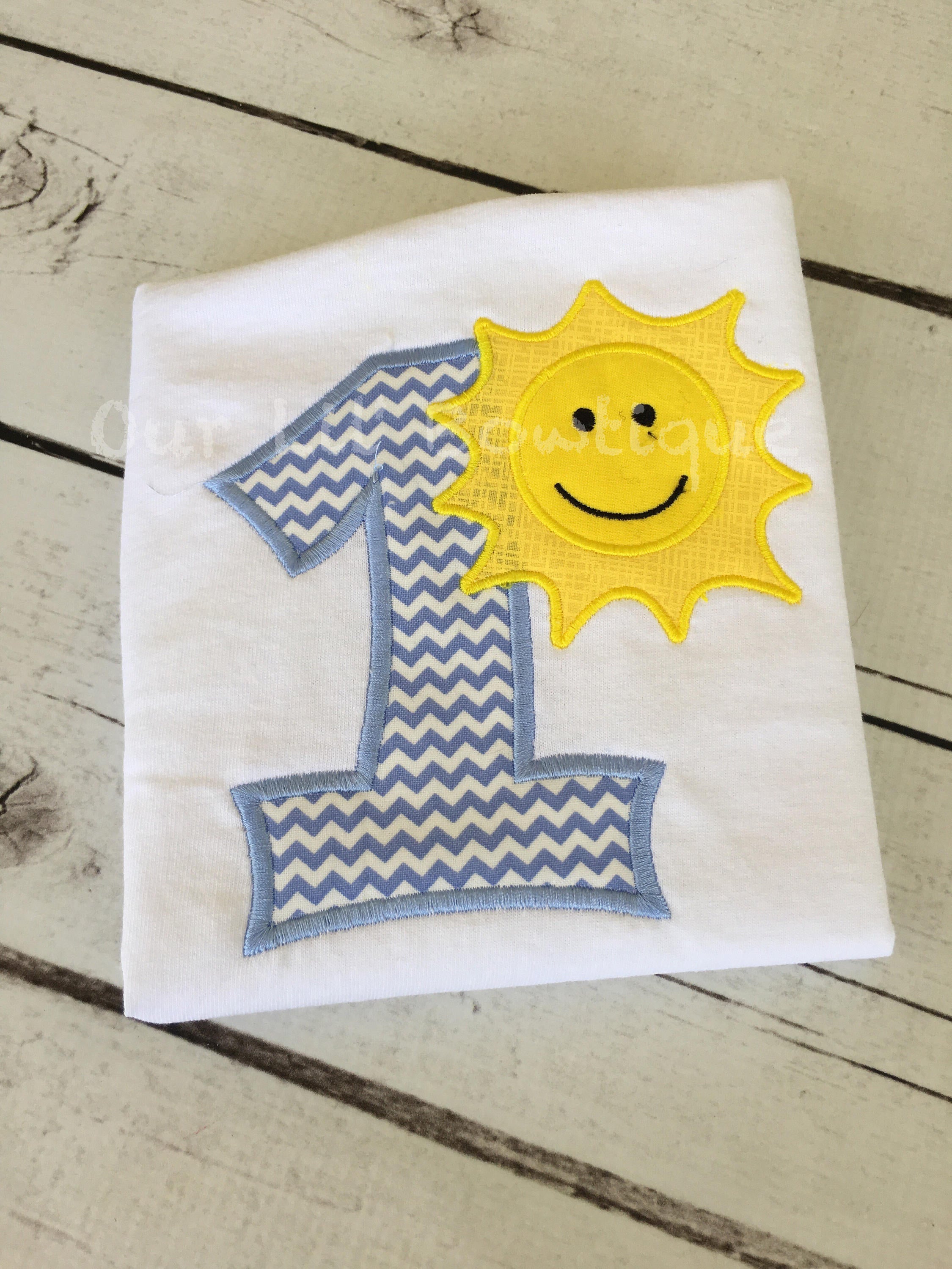 Sunshine 1st Birthday Shirt - Personalized Girl Birthday Outfit - One in the Sun