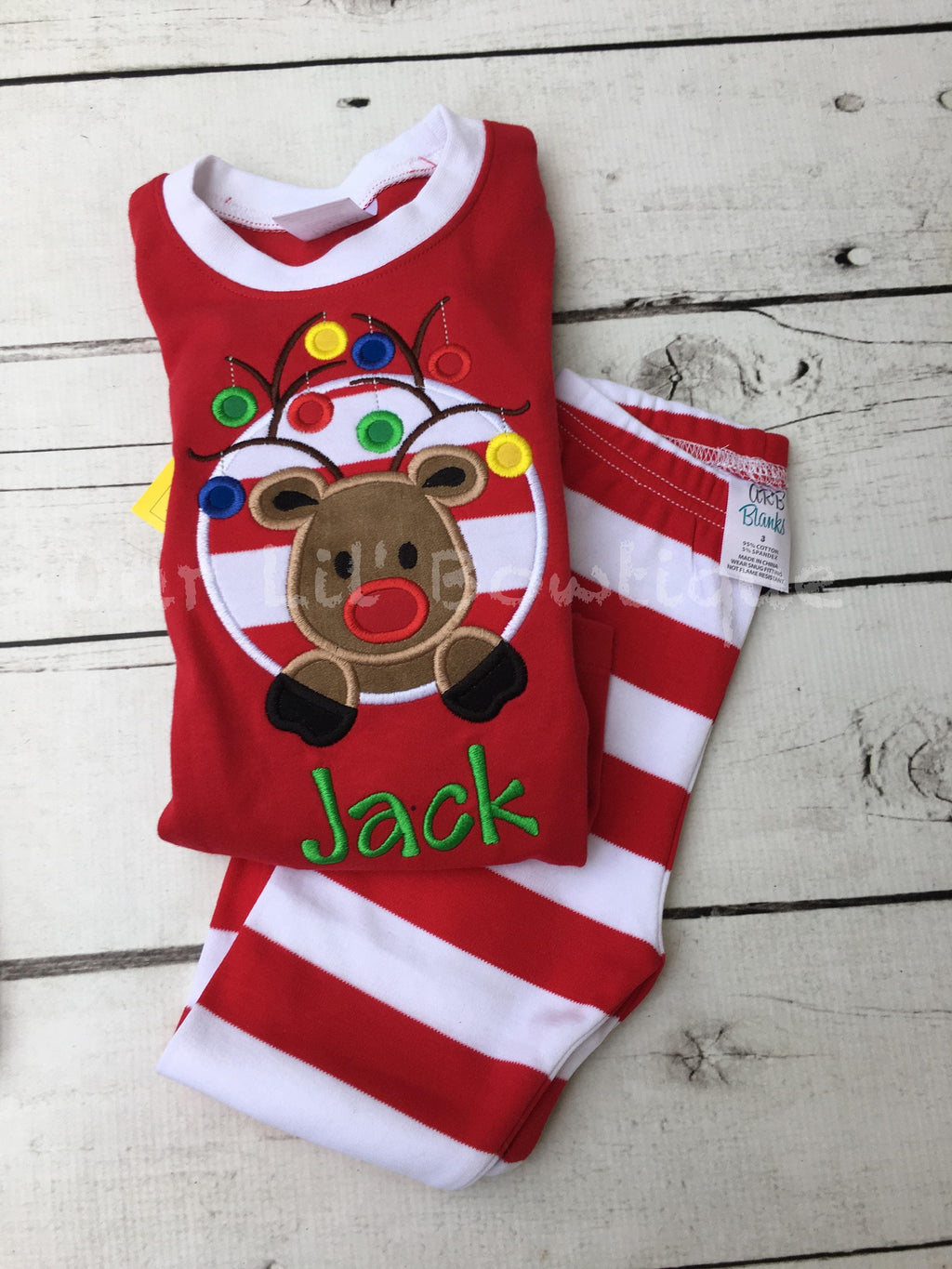 PRE-ORDER Reindeer Christmas Pajamas - Christmas PJs- Pajamas- Personalized Christmas PJs - Christmas Reindeer -Matching Christmas Pajamas