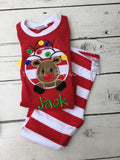 PRE-ORDER Reindeer Christmas Pajamas - Christmas PJs- Pajamas- Personalized Christmas PJs - Christmas Reindeer -Matching Christmas Pajamas