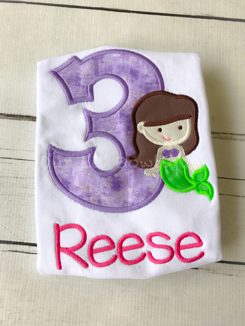 Mermaid Birthday Applique Shirt - Under the Sea Party