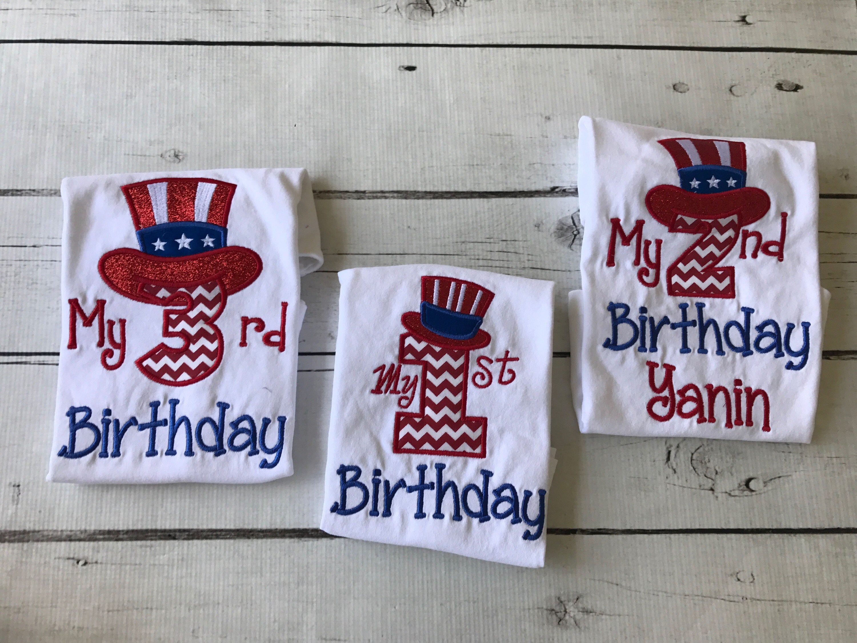 1st Birthday 4th of July Shirt: Patriotic Baby Girl Outfit