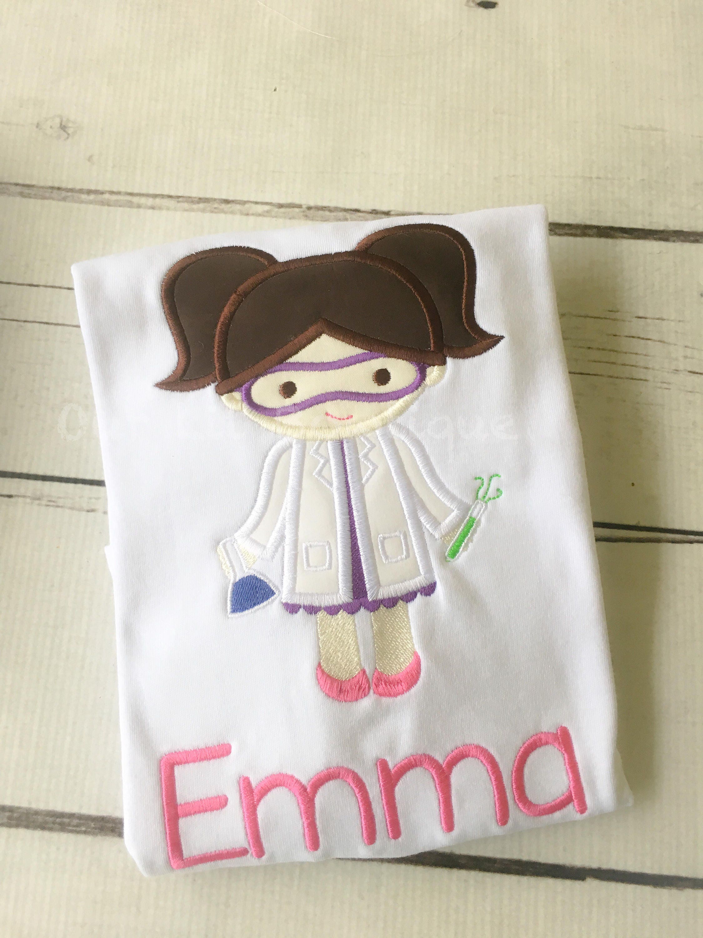 Personalized Scientist Birthday Shirt: Girl's Science Outfit