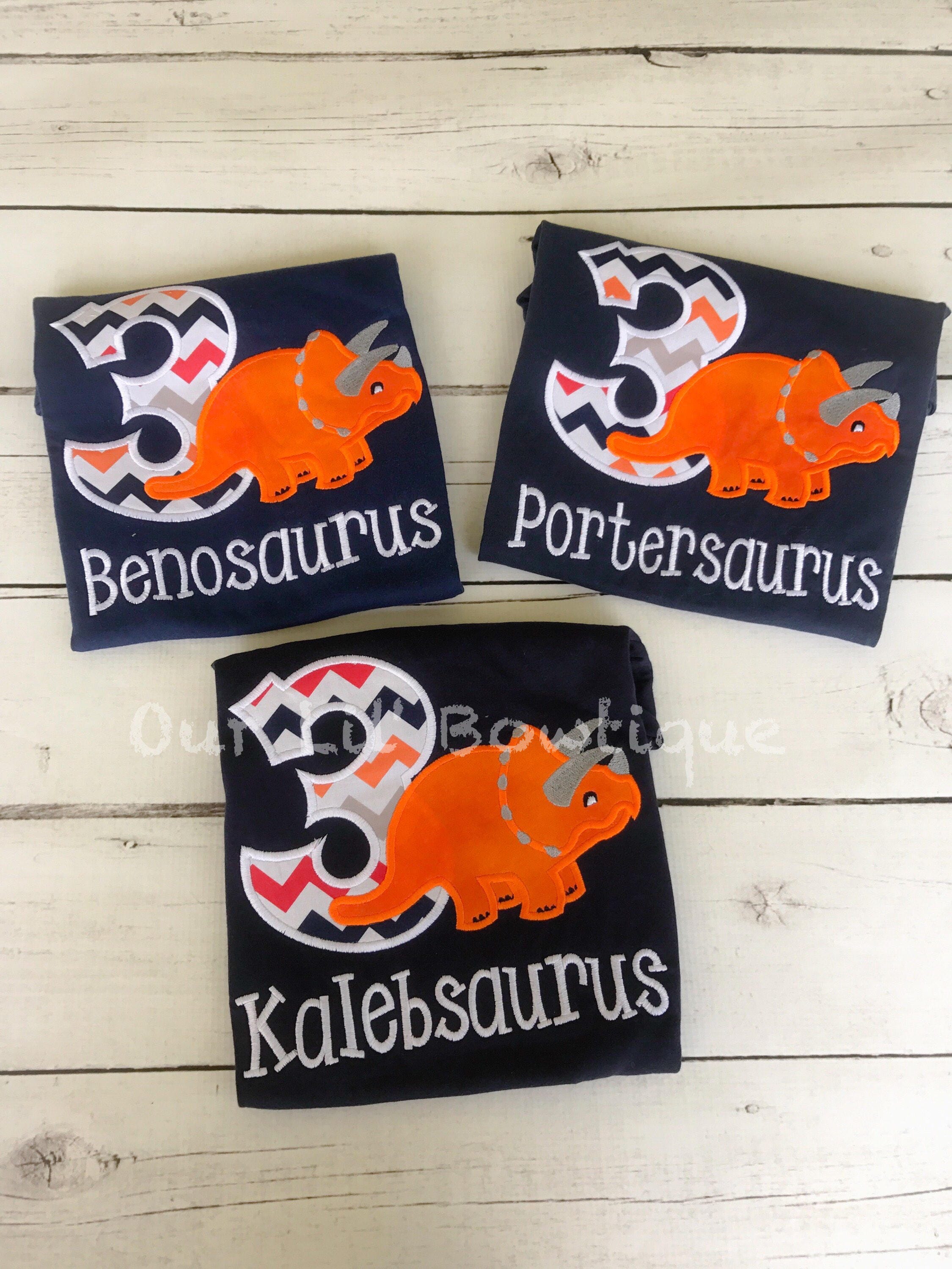 Personalized Dinosaur Birthday Shirt: Stegosaurus Party, Custom Age