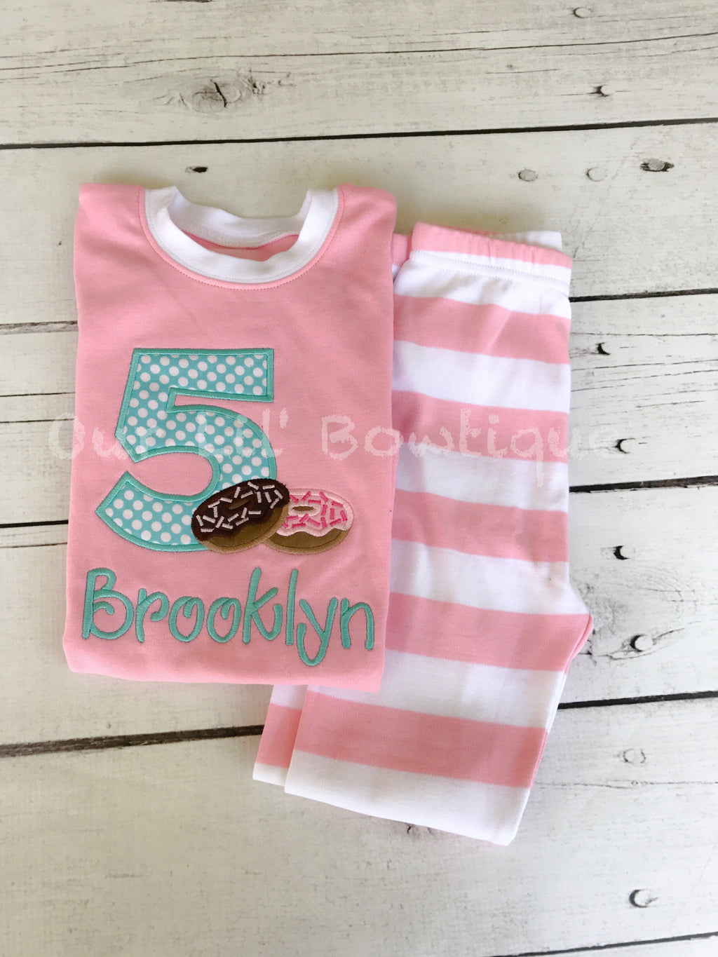 Donut Birthday Shirt: Personalized Appliqué Outfit