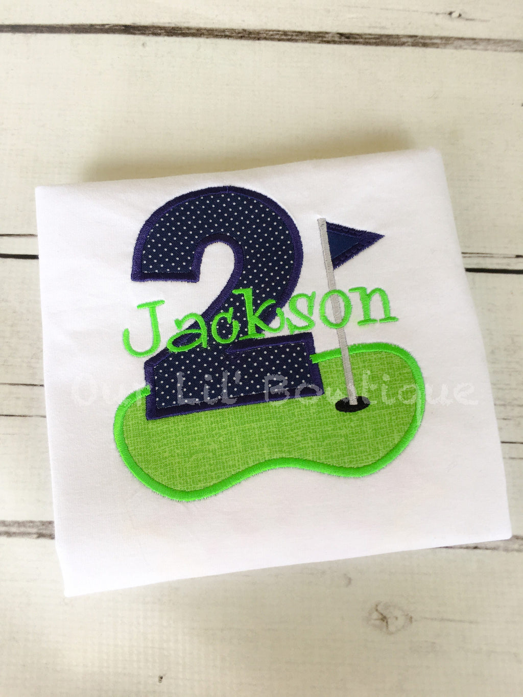 Personalized Golf Birthday Shirt - Embroidered Boy's Tee - Golf Shirt - Golf Birthday