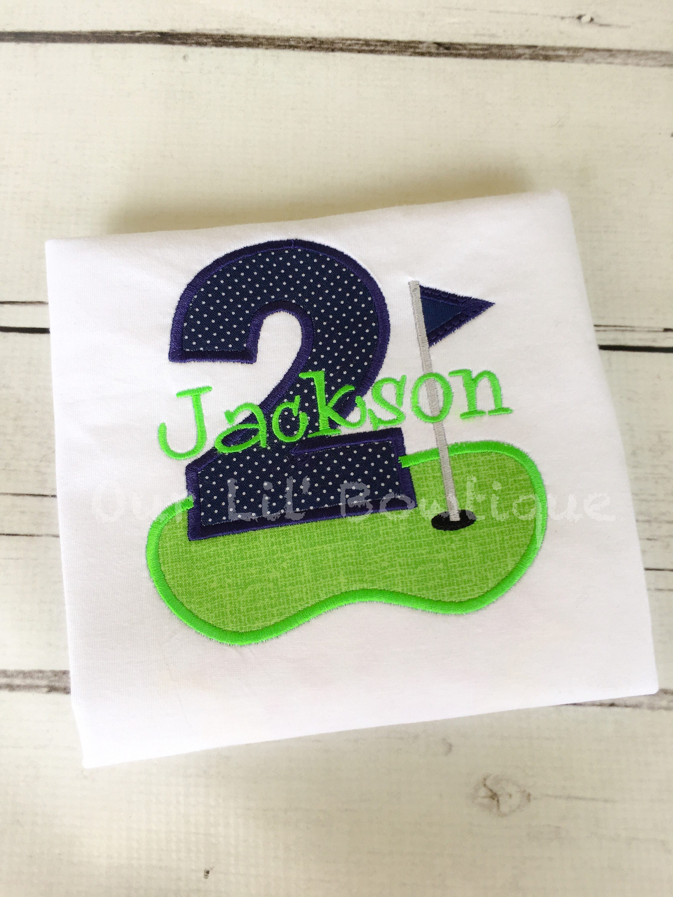 Personalized Golf Birthday Shirt - Embroidered Boy's Tee - Golf Shirt - Golf Birthday