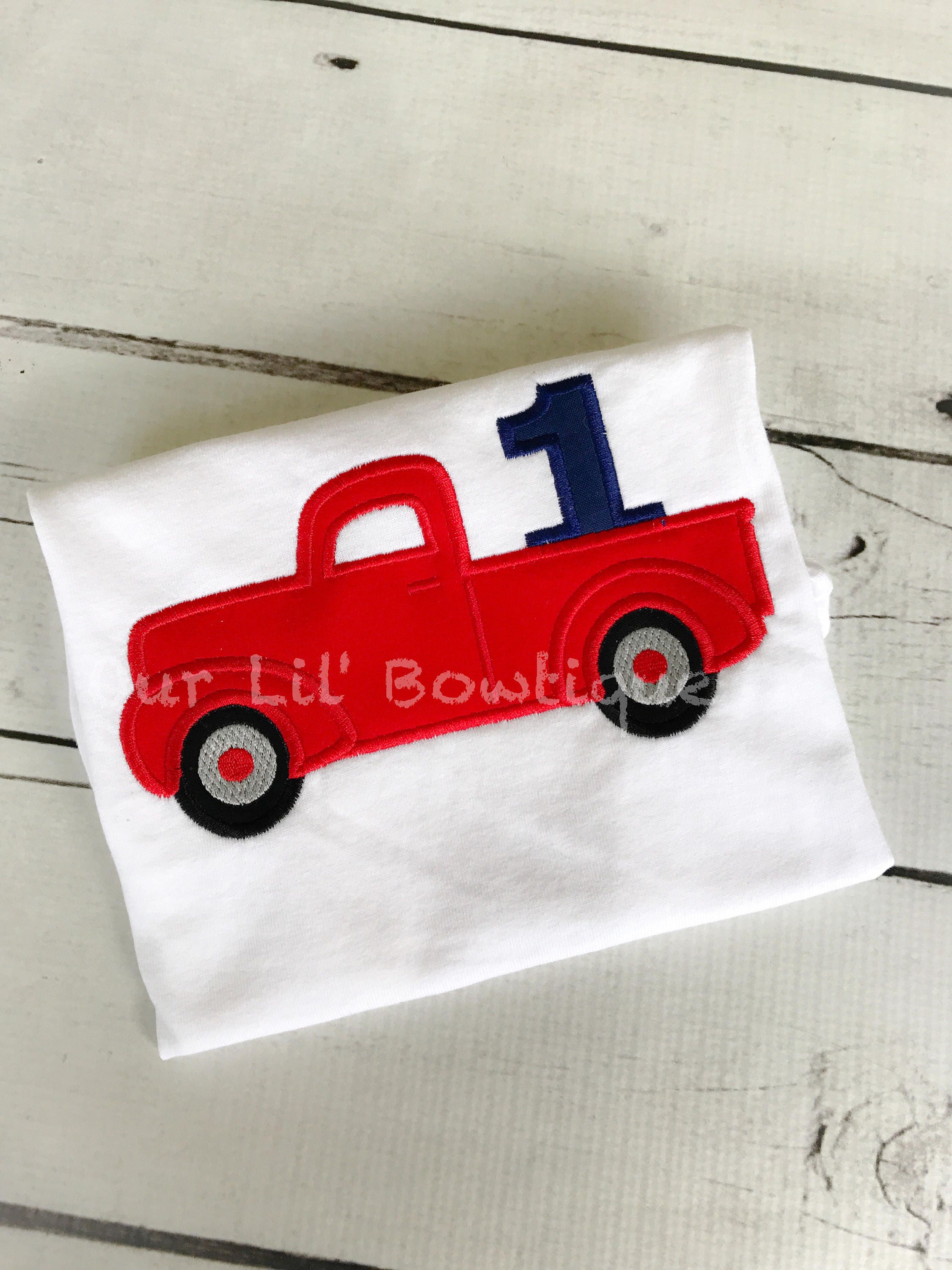 Truck Birthday Shirt: Boys First Birthday Party Outfit