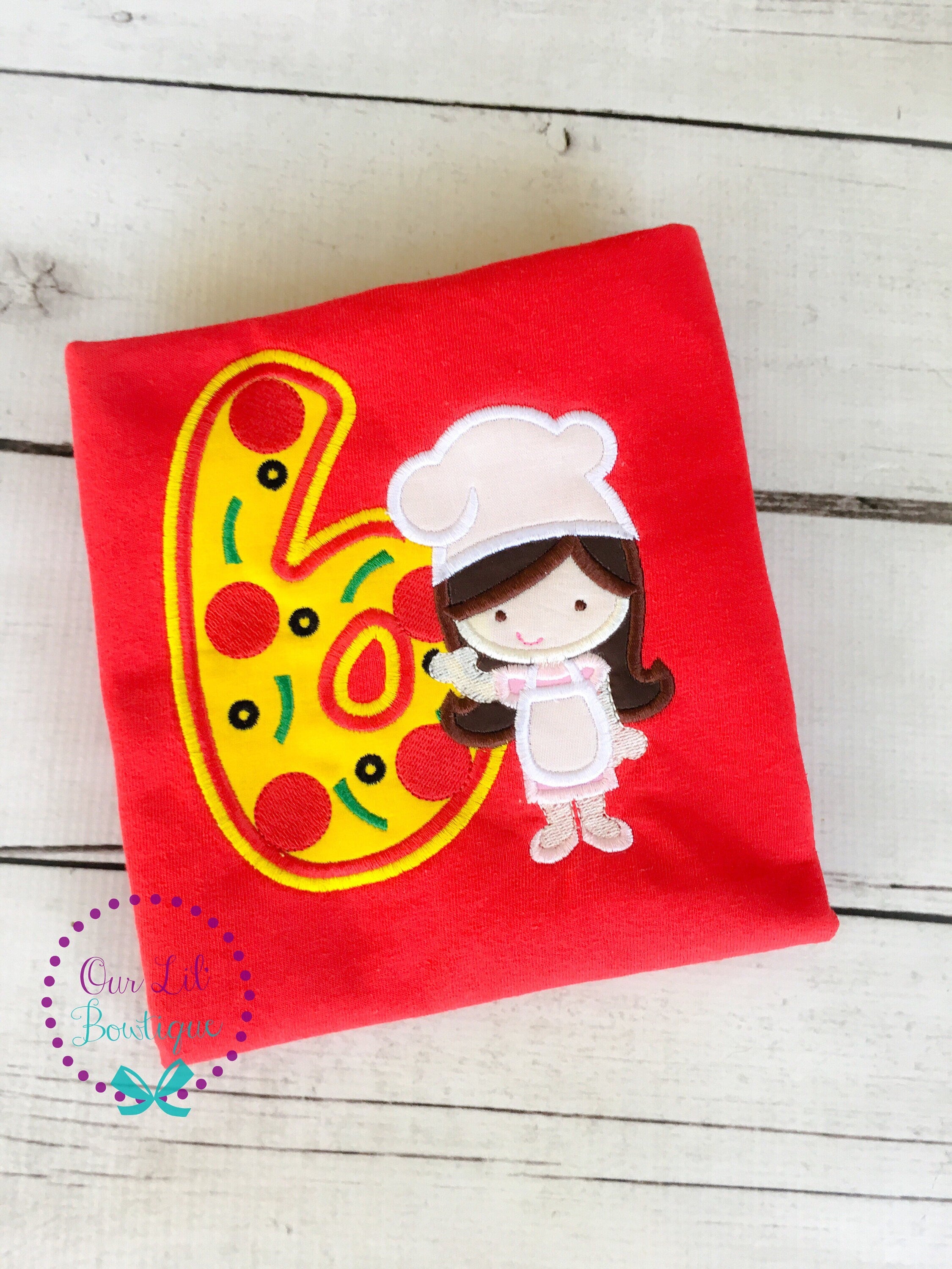 Pizza Birthday Applique Shirt: Personalized Pizza Party Outfit