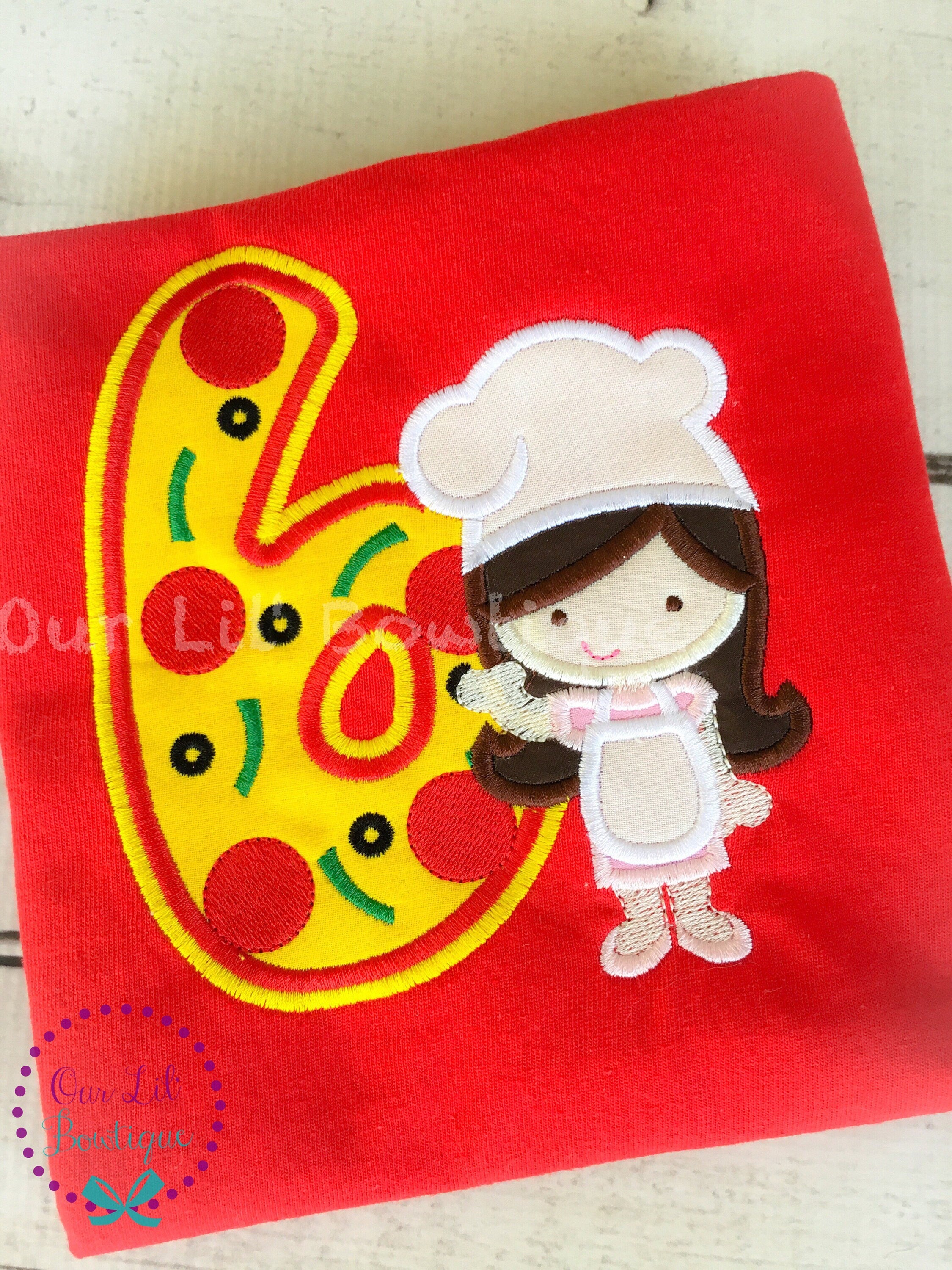 Pizza Birthday Applique Shirt: Personalized Pizza Party Outfit