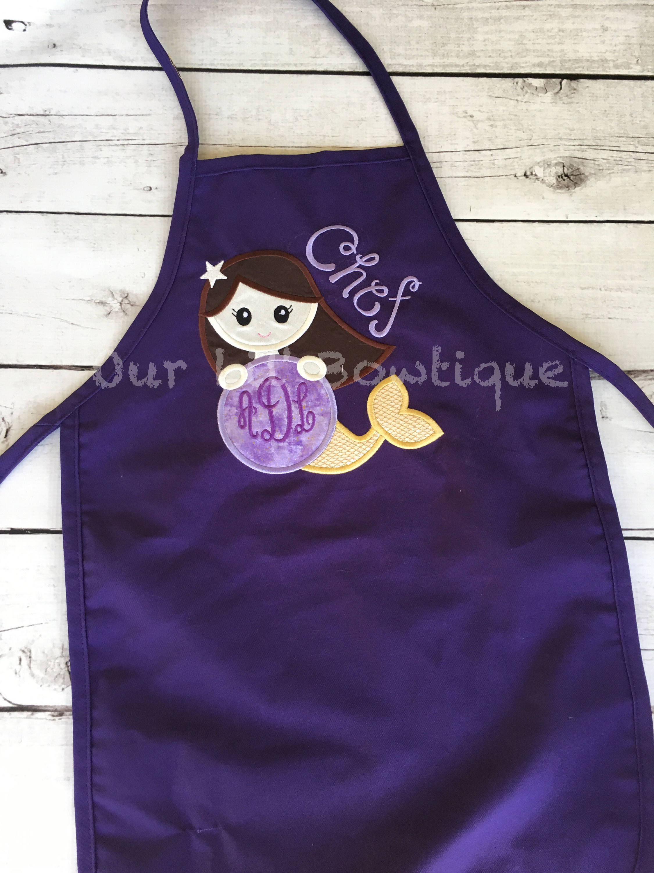 Mermaid Personalized Kids Apron: Little Chef Gift