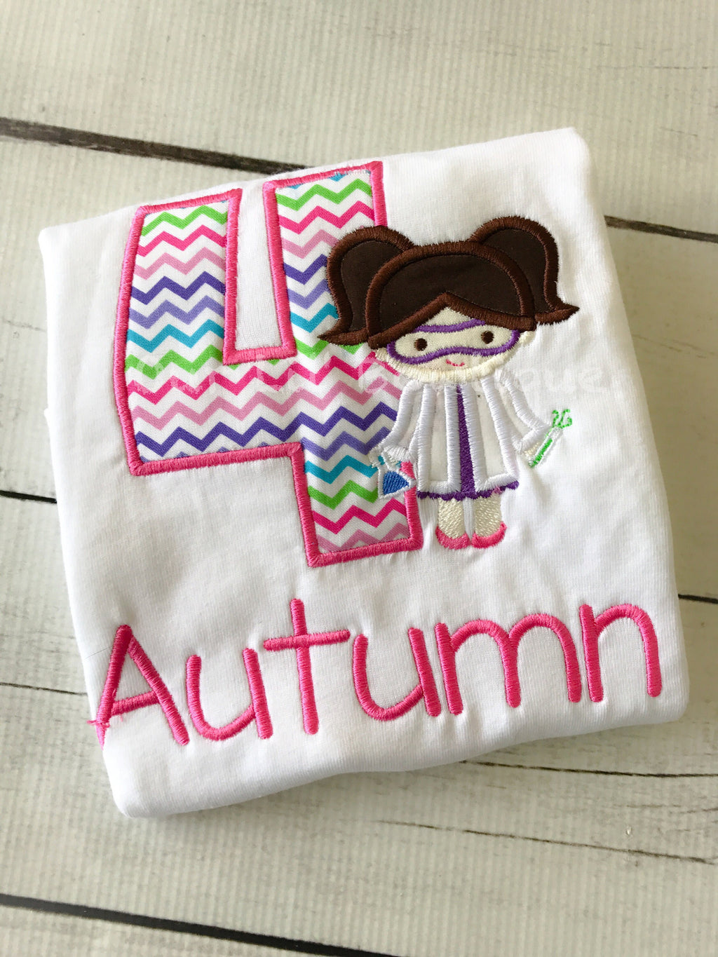 Personalized Scientist Birthday Shirt: Girl's Science Outfit